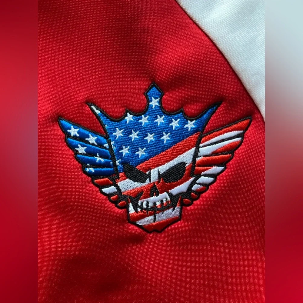 WWE Cody Rhodes Red White Full Zip Hoodie Jacket Nightmare Family Adult Small